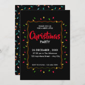 Kerstverlichting Vrolijk Kerstfeest Kaart (Voorkant / Achterkant)