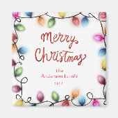 Kerstverlichting Vrolijke kerstmagneet Magneet (Voorkant)