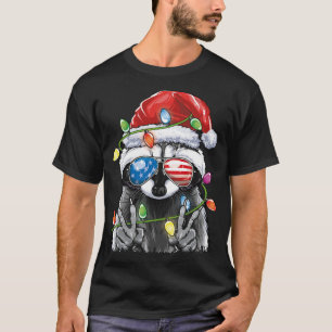 Kerstverlichting Wasbeer Kerstman Grappige Kerstbo T-shirt