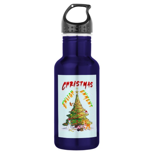 kerstverlichting waterfles (Voorkant)