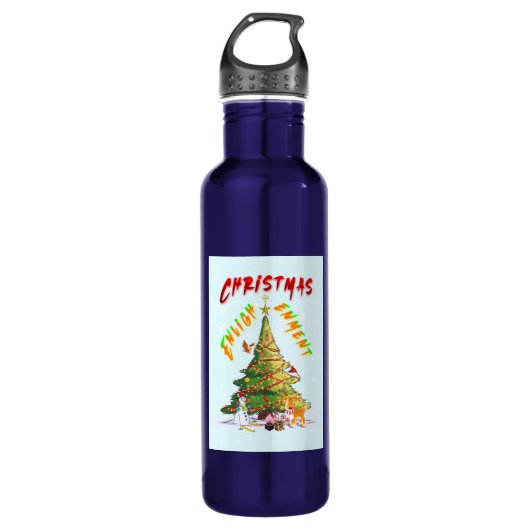 kerstverlichting waterfles  (Voorkant)