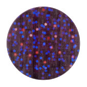 Kerstverlichting, wazige, feestelijke achtergrond. snijplank (Voorkant)