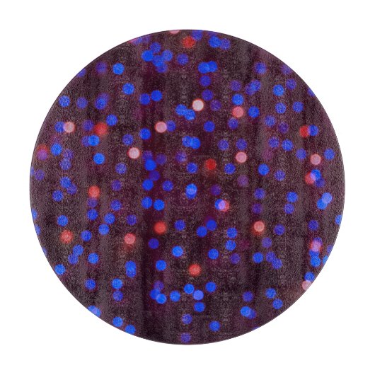 Kerstverlichting, wazige, feestelijke achtergrond. snijplank (Voorkant)