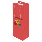 kerstverlichting wijn cadeautas (Achterkant Gekanteld)