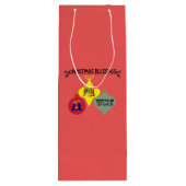 kerstverlichting wijn cadeautas (Achterkant)