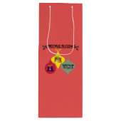 kerstverlichting wijn cadeautas (Voorkant)