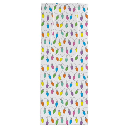 kerstverlichting wijn cadeautas (Voorkant)