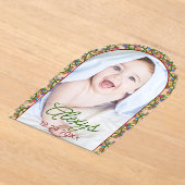 Kerstverlichting Winter Fotogeboorte Aankondiging (Laagn)