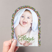 Kerstverlichting Winter Fotogeboorte Aankondiging (Insitu (Draagbaar))