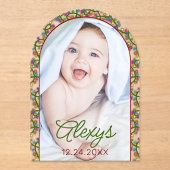 Kerstverlichting Winter Fotogeboorte Aankondiging (Voorkant)