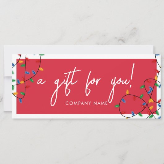 Kerstverlichting Zakelijke cadeaubon (Achterkant)