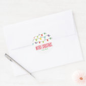 Kerstverlichtings Fun Kerstfeest Feest Favor Stick Ronde Sticker (Envelop)