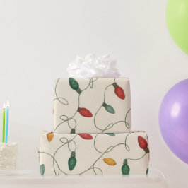 Kerstverlichtings Inpakpapier Vintage | Elegant