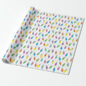 Kerstverlichtings patroon cadeaupapier (Uitgerold)