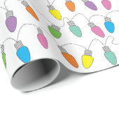 Kerstverlichtings patroon cadeaupapier (Rol Hoek)