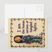 Kerstverlichtingsansichtkaart Briefkaart (Voorkant / Achterkant)