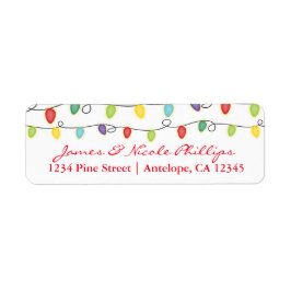 Kerstverlichtingsplezier Vakantietabel Adreslabels Etiket