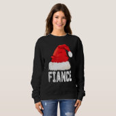 Kerstverloofde Kerstmannenhoed Kerstmis Matching F Trui (Voorkant volledig)