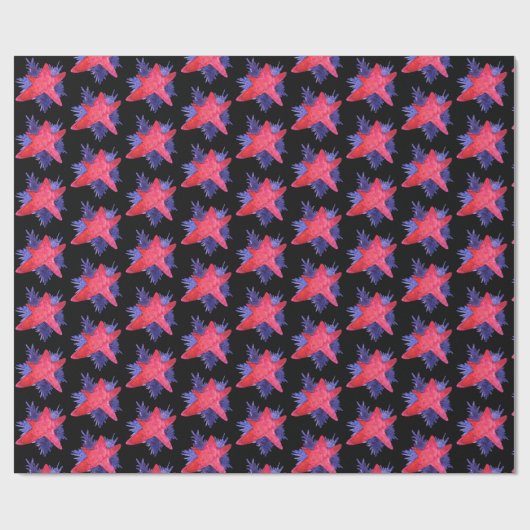 kerstverpak voor sterren cadeaupapier (Vlak)