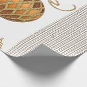 Kerstverpakken Gold Balls Cadeaupapier (Hoek)