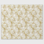 Kerstverpakken papier-Majesteit Gold Swirls Cadeaupapier (Vlak)