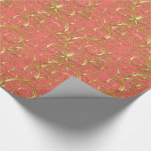 Kerstverpakken papier-Majesteit Golden Swirls Cadeaupapier (Hoek)
