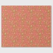 Kerstverpakken papier-Majesteit Golden Swirls Cadeaupapier (Vlak)