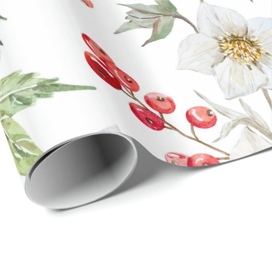 kerstverpakker (wit) cadeaupapier (Rol Hoek)