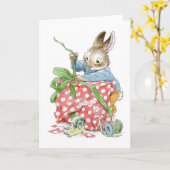 Kerstverpakking Konijn Kaart (Gele Bloem)