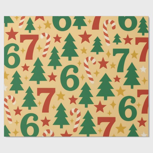 Kerstverpakkings papier (Vlak)