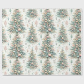 Kerstverpakkings papier met bomen (Vlak)