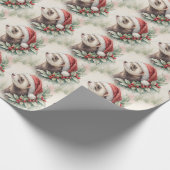 Kerstverpakkings papier met fret (Hoek)