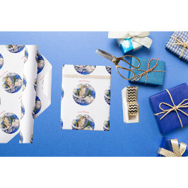 Kerstverpakkings papier met Kolibrie