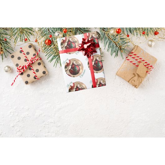 Kerstverpakkings papier met Kolibrie