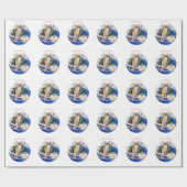 Kerstverpakkings papier met Kolibrie (Vlak)