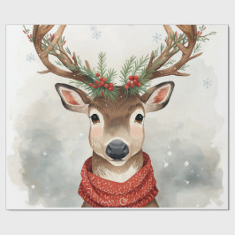 Kerstverpakkings papier met leuke rendieren