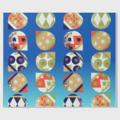 Kerstverpakkings papier met moderne ornamenten in (Vlak)