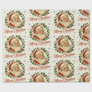 Kerstverpakkings papier met oude Sint