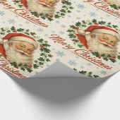 Kerstverpakkings papier met oude Sint (Hoek)