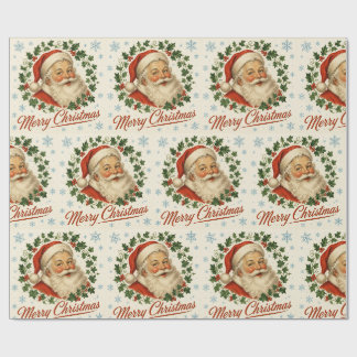 Kerstverpakkings papier met oude Sint