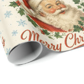 Kerstverpakkings papier met oude Sint (Rol Hoek)