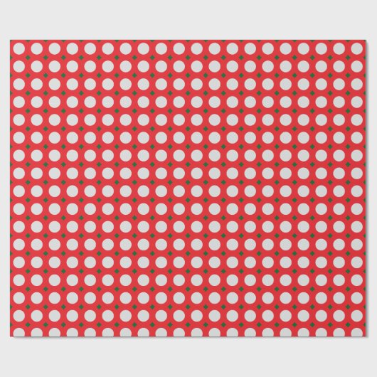 Kerstverpakkings papier met polka dots (Vlak)