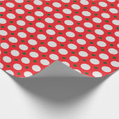 Kerstverpakkings papier met polka dots (Hoek)