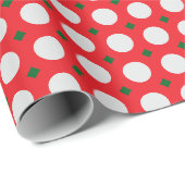 Kerstverpakkings papier met polka dots (Rol Hoek)