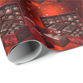 Kerstverpakkings papier voor chocolade snoepgoed