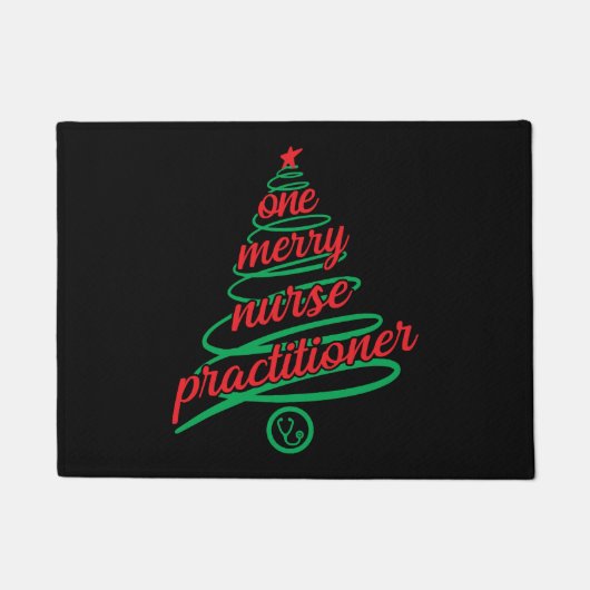 Kerstverpleegkundige, een groentje deurmat (Voorkant)
