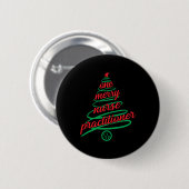 Kerstverpleegkundige, een groentje ronde button 5,7 cm (Voorkant /achterkant)