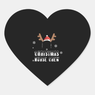 Kerstverpleegkundige, rendierbaars, CNA-verpleegst Hart Sticker