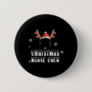 Kerstverpleegkundige, rendierbaars, CNA-verpleegst Ronde Button 5,7 Cm