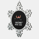 Kerstverpleegkundige, rendierbaars, CNA-verpleegst Tin Sneeuwvlok Ornament (Rechts)